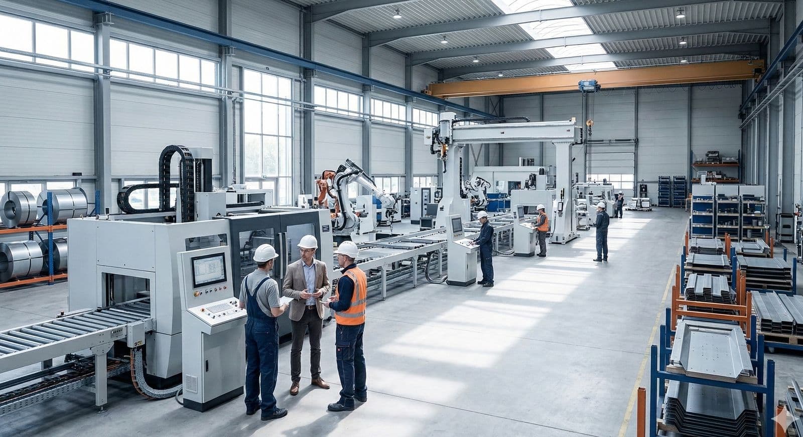 Fabriekshal met productie